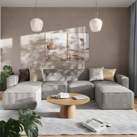 Flash Furniture Bridgetown Luxury Modular 6 Piece Sectional Sofa, Gray IS-IT2231-6PCSEC-GRY-GG